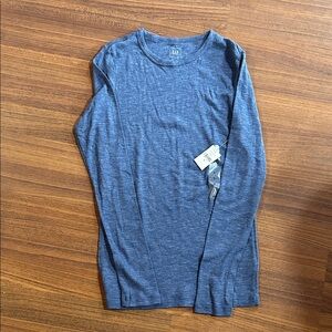 GAP Women’s Modern Tee Blue Long Sleeve Shirt